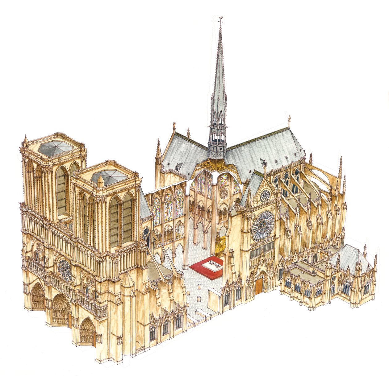 Notre Dame katedrális. Párizs, Franciaország alkotó: Fernando Aznar Cenamor