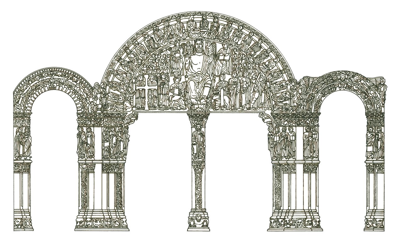 Portico de la Gloria. Santiago de Compostela katedrális, Spanyolország alkotó: Fernando Aznar Cenamor