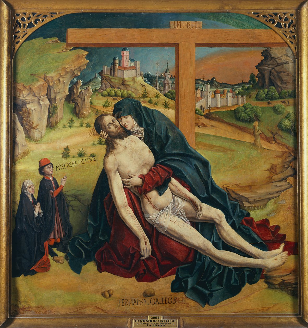 Pieta két adományozóval alkotó: Fernando Gallego