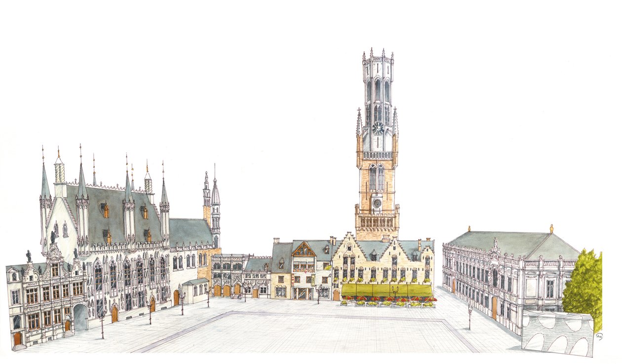 Burg tér. Brugge, Belgium. alkotó: Fernando Aznar Cenamor