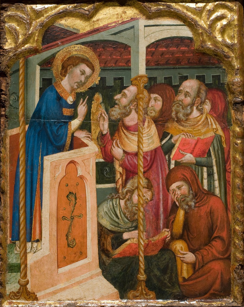 Szent István vitája a zsidókkal, 1350 körül alkotó: Ferrer and Arnau Bassa,
