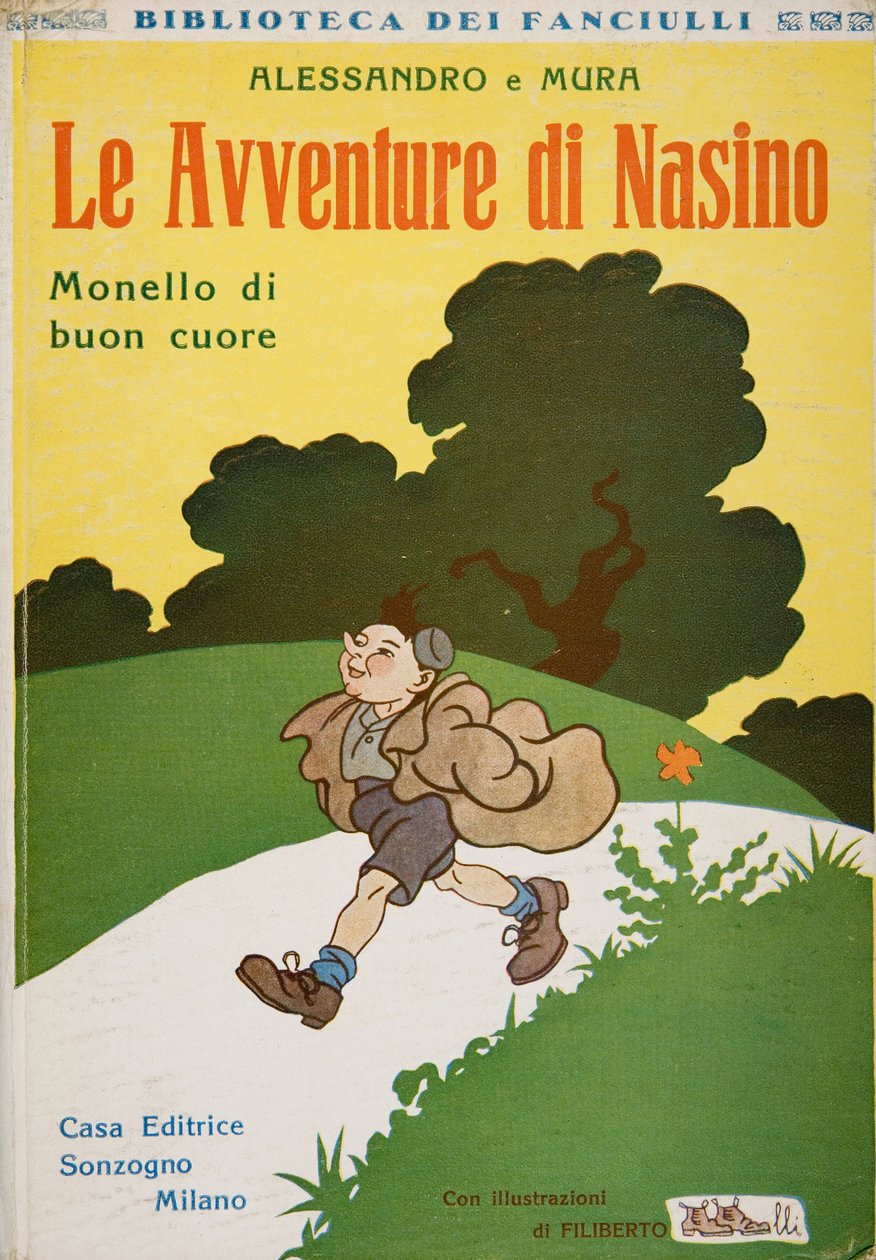 A The Adventures of Nasino, Brat jó szívvel címlapja, Alessandro e Mura, 1920 körül alkotó: Filiberto Scarpelli