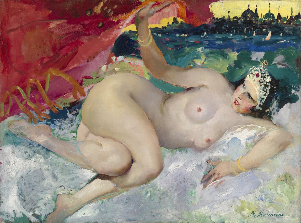 "Danae" Filipp Andreevich Maliavin (Maliavine) (vagy Andrejevics Maljavin) festménye (1869-1940) Magángyűjtemény alkotó: Filipp Andreevich Maliavin