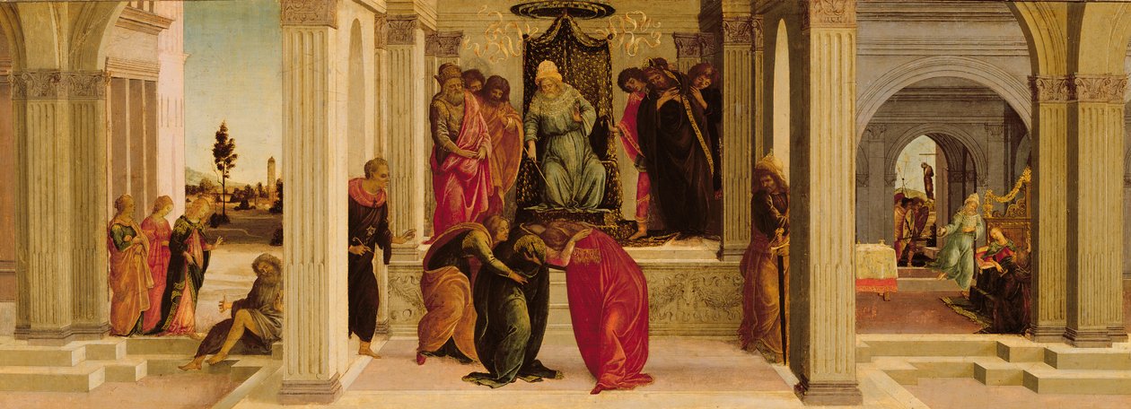 Jelenetek Eszter történetéből alkotó: Filippino Lippi