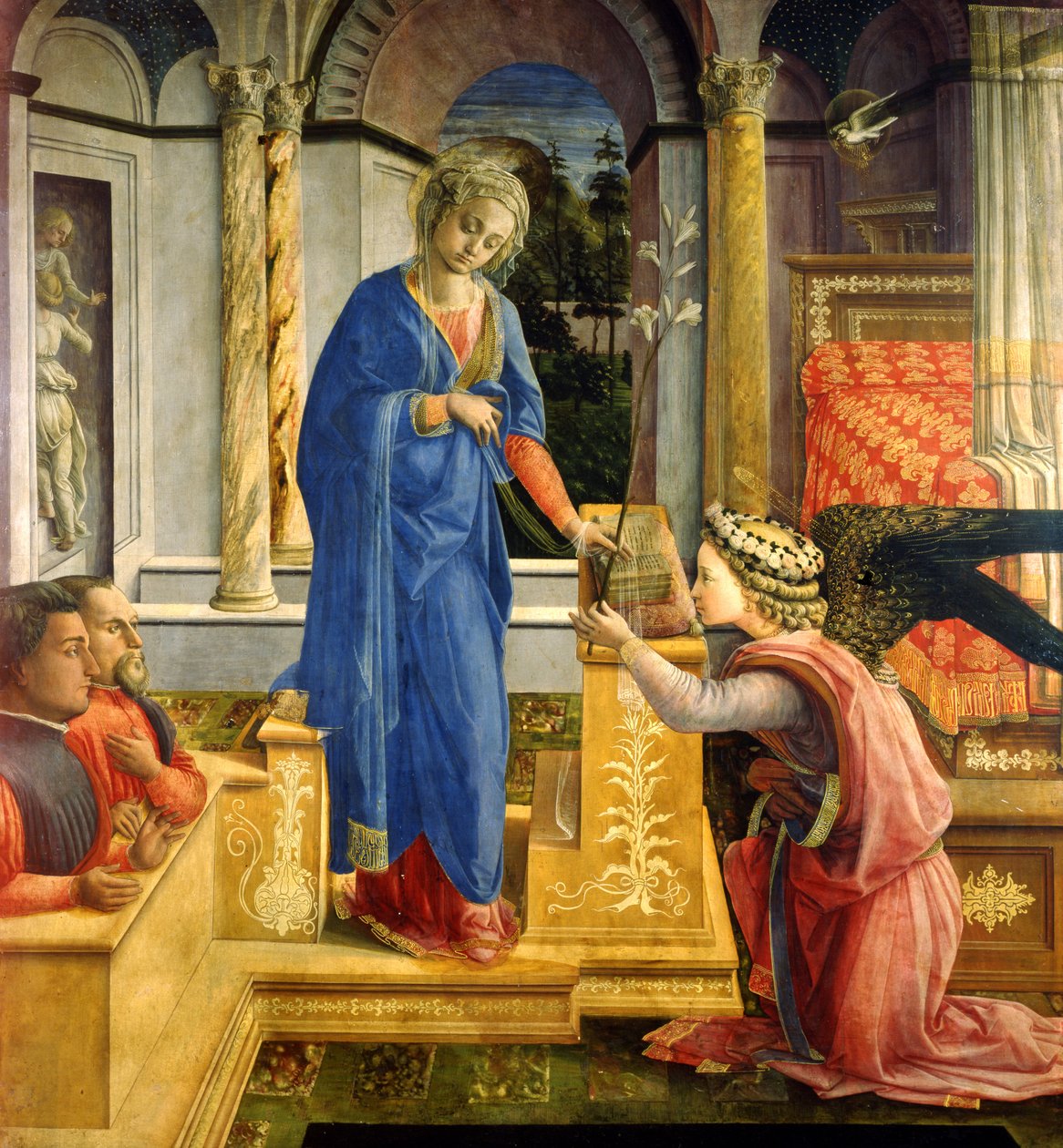 Angyali üdvözlet, Carafa-kápolna, Santa Maria sopra Minerva, Róma, 1488-93 alkotó: Filippino Lippi