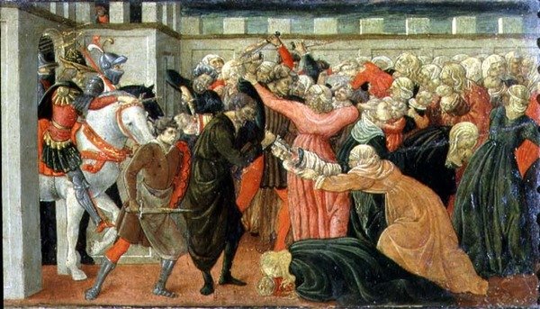 Az ártatlanok mészárlása, egy predella-panel részlete, 1470 körül (tempera a panelen) alkotó: Filippino (and workshop) Lippi