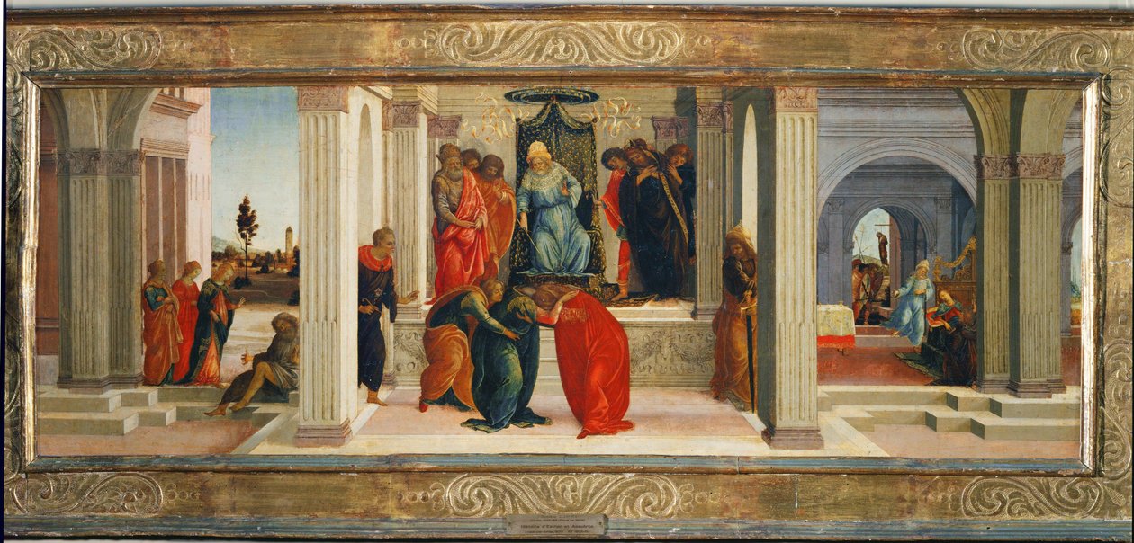 Három jelenet Eszter életéből: Mordechai siratja a zsidók sorsát ... alkotó: Filippino (attr.to) Lippi