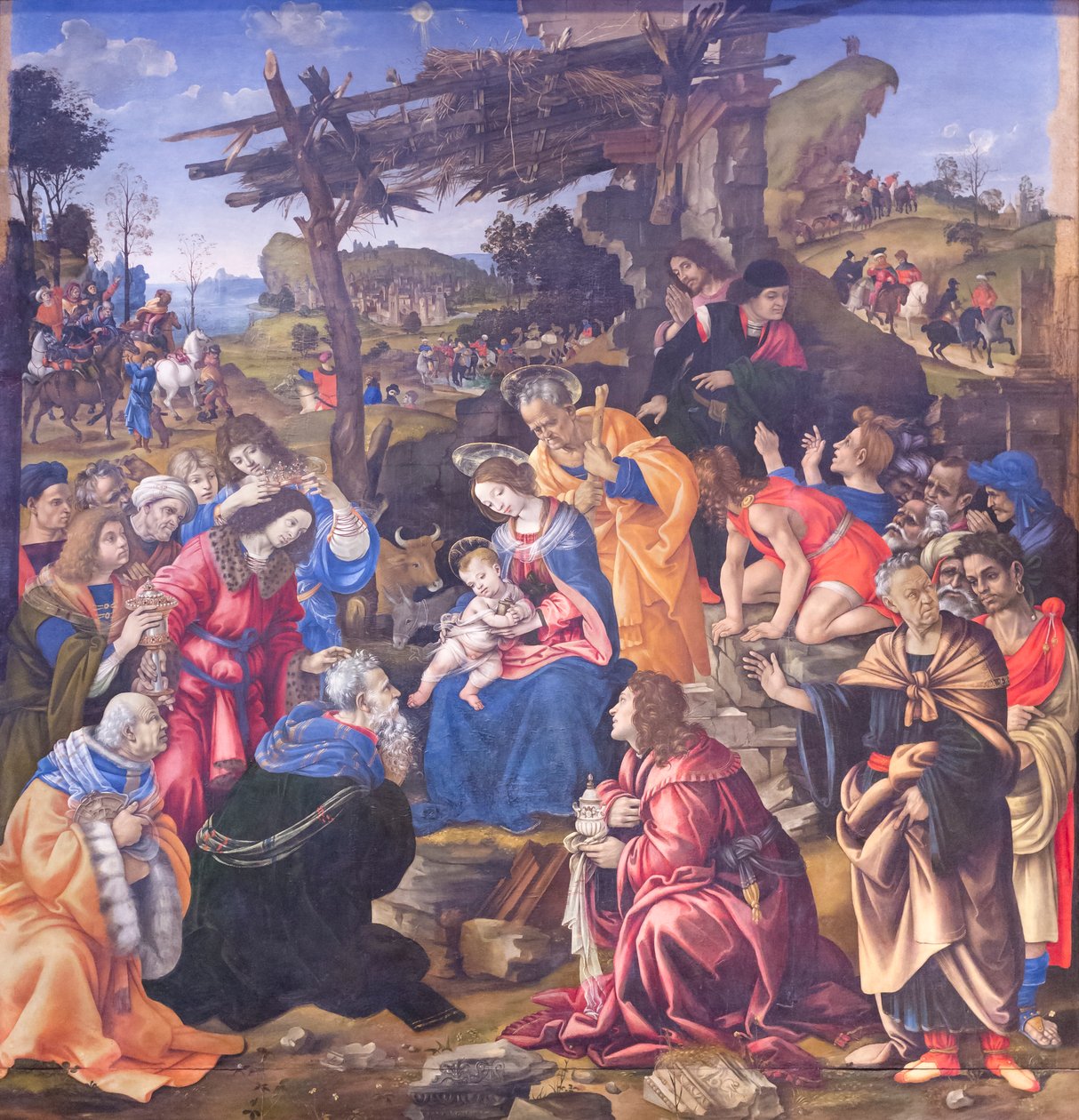 A mágusok imádása alkotó: Filippino Lippi