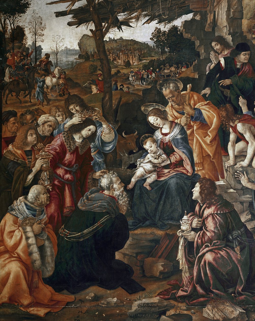 A mágusok imádása – San Donato oltárképe (olaj, tábla alkotó: Filippino Lippi
