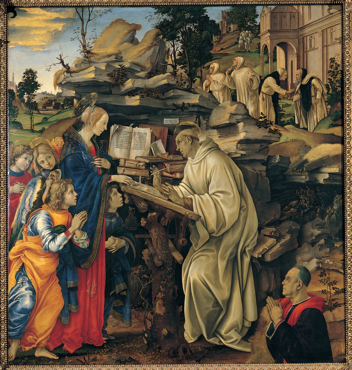 Szűz Mária jelenése Szent Bernátnak alkotó: Filippino Lippi