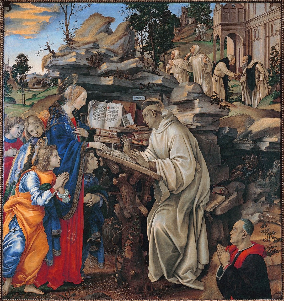 Szűz Mária jelenése Szent Bernátnak alkotó: Filippino Lippi