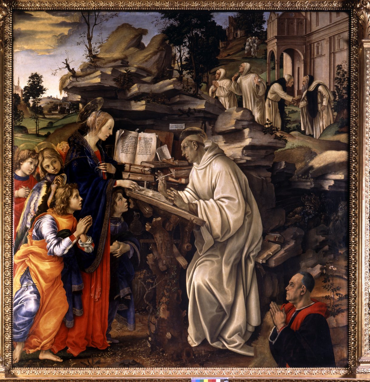Szűzanya jelenése Clairvaux-i Szent Bernátnak alkotó: Filippino Lippi