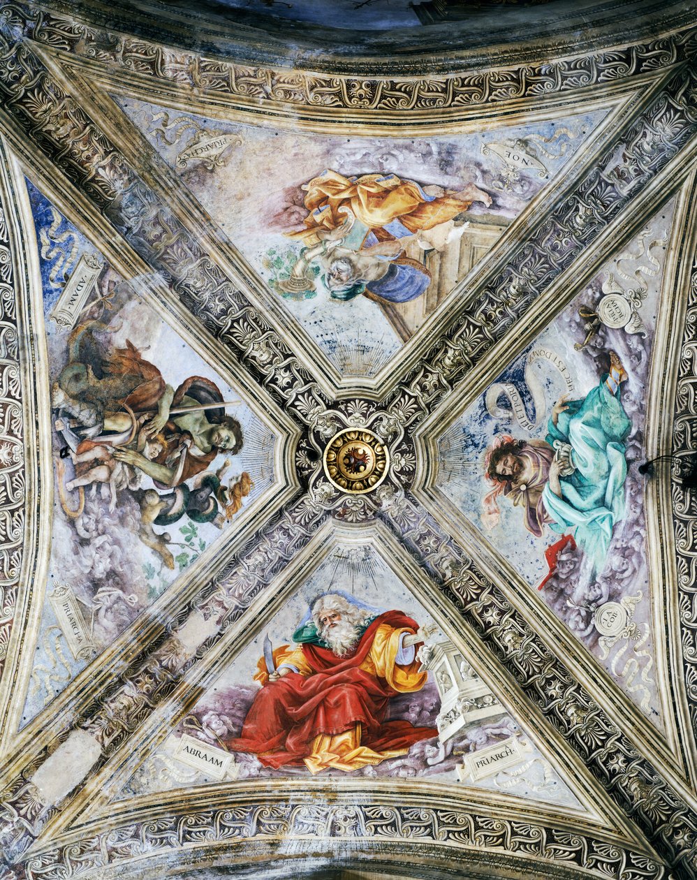 Filippino Lippi (1457-1504) freskói a kupolán, a Strozzi-kápolna. Santa Maria Novella templom, Firenze. Olaszország alkotó: Filippino Lippi