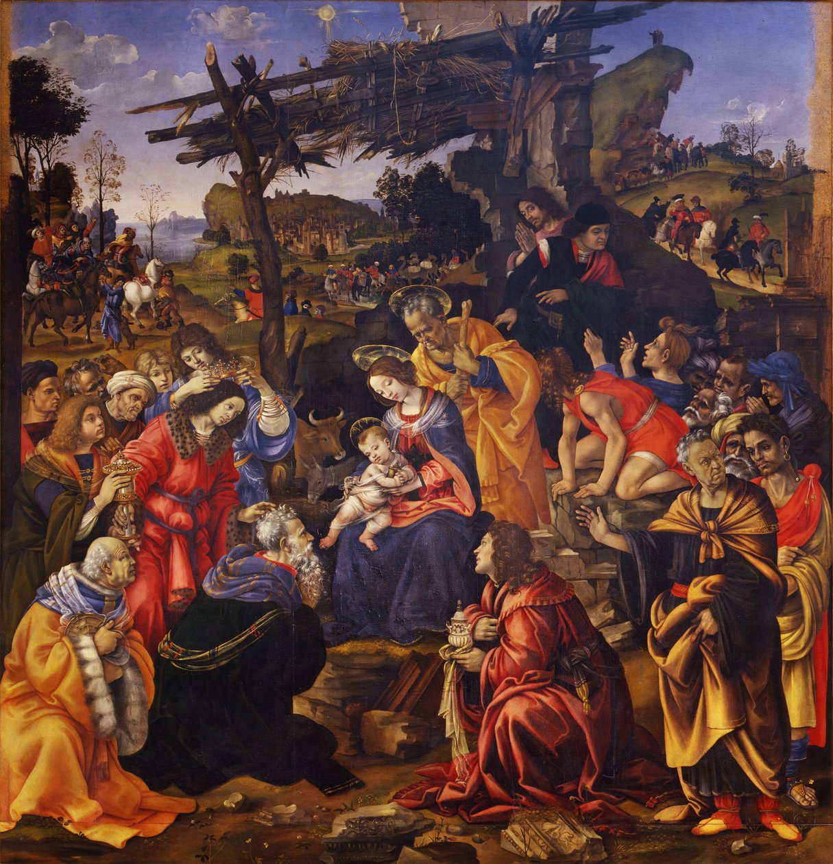 Olasz: A bölcsek imádása A bölcsek imádása alkotó: Filippino Lippi