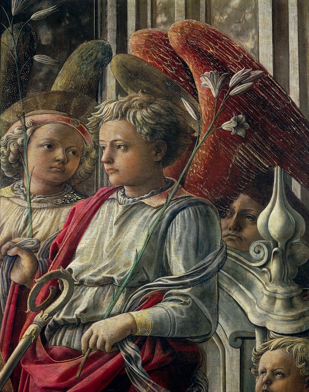 Madonna és gyermek angyalokkal és szentekkel, más néven a Szentlélek Szűzanya vagy Barbadori oltárkép Filippo Lippi (kb. 1406-1469), tempera fa, 208x244 cm alkotó: Filippino Lippi