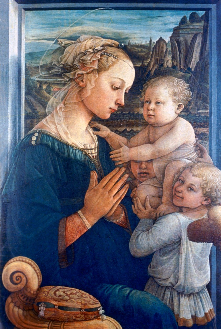 Madonna és gyermeke angyalokkal, c1455 alkotó: Filippino Lippi