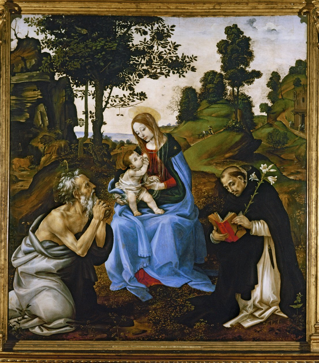 Madonna és Szent Jeromos és Assisi Szent Ferenc alkotó: Filippino Lippi