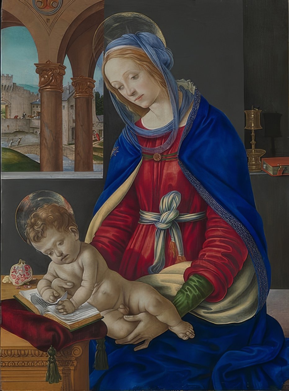 Madonna és gyermeke. 1483--84 körül alkotó: Filippino Lippi