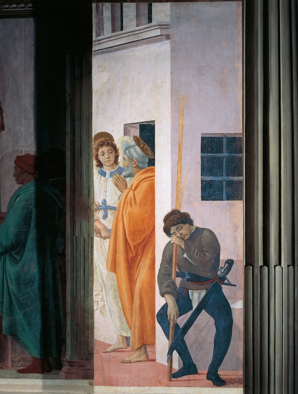 A börtönből kiszabadult Szent Péter, Filippino Lippi, freskó alkotó: Filippino Lippi