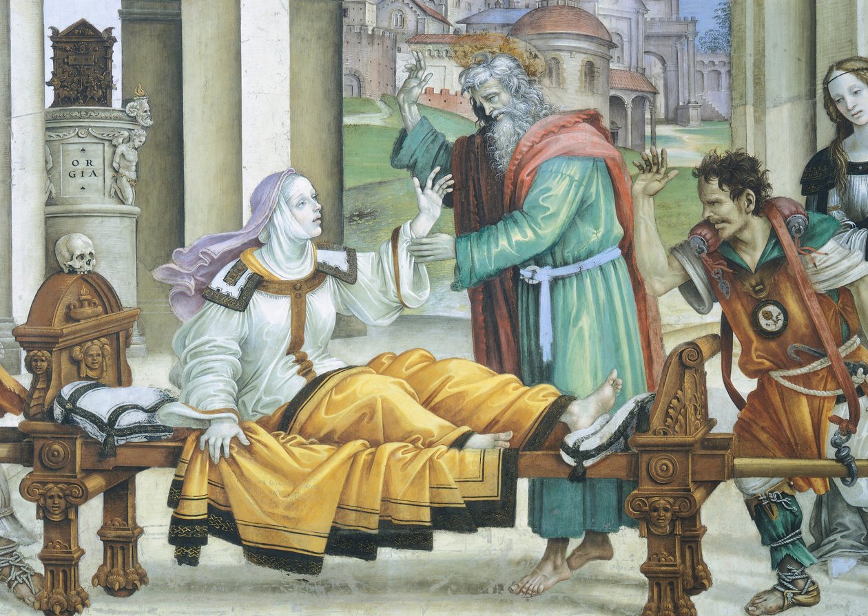 Szent János evangélista Drusiana újraélesztése alkotó: Filippino Lippi