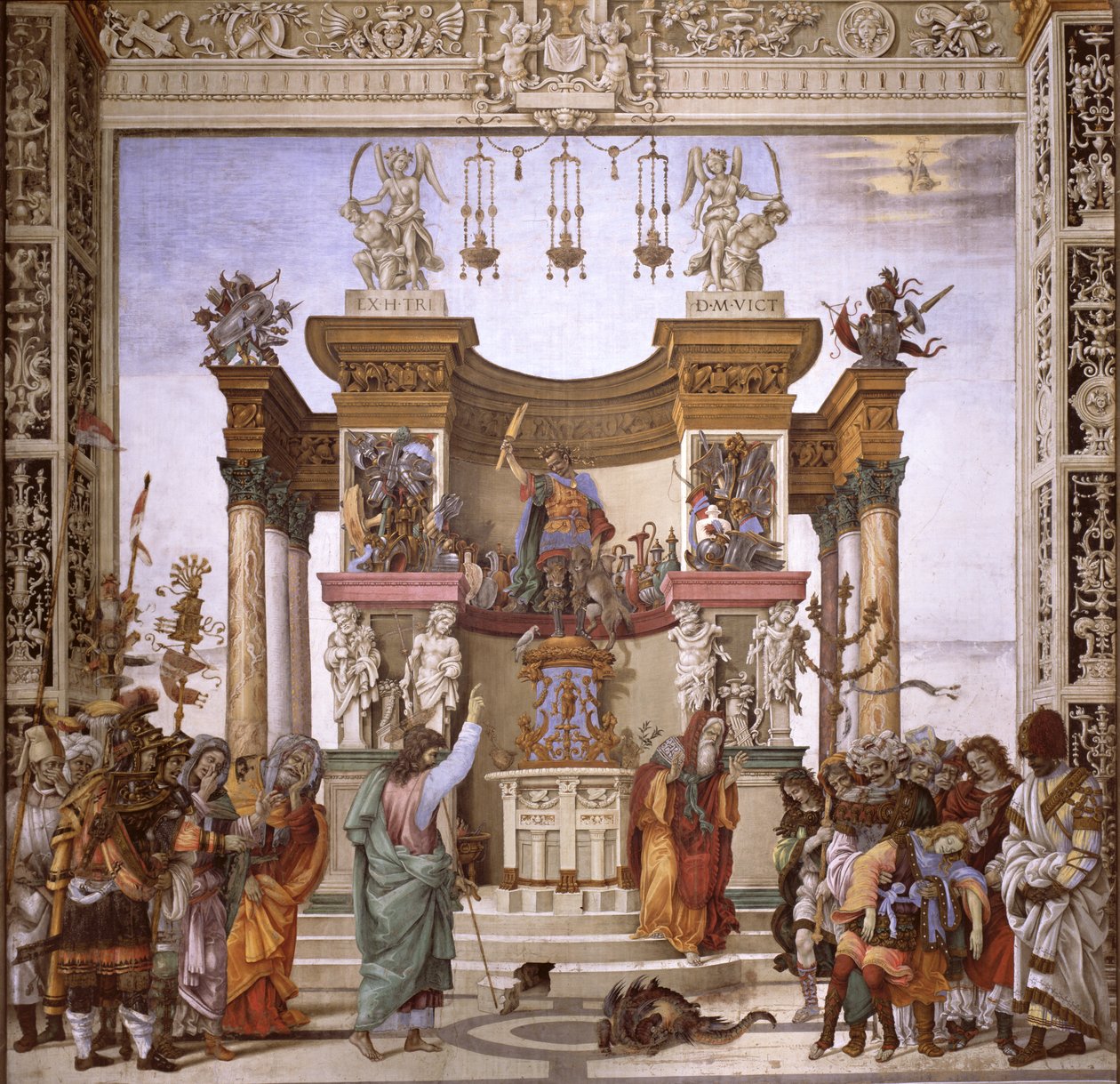 Szent Fülöp kiűzi a démont a Mars-templomból, a Strozzi-kápolna déli falából, 1497-1502 körül (lásd: 208286) alkotó: Filippino Lippi