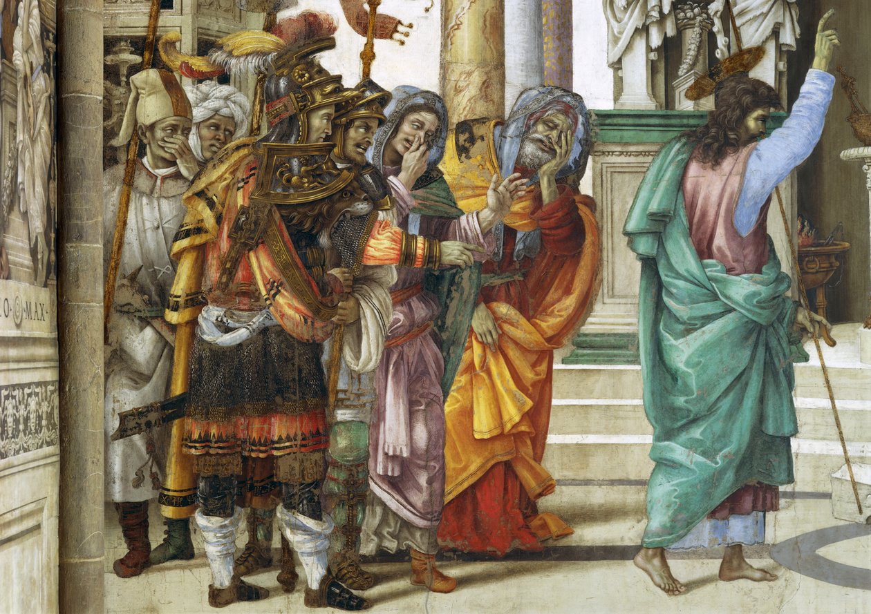 Szent Fülöp apostol a Mars-templom előtt Hierapolisban alkotó: Filippino Lippi