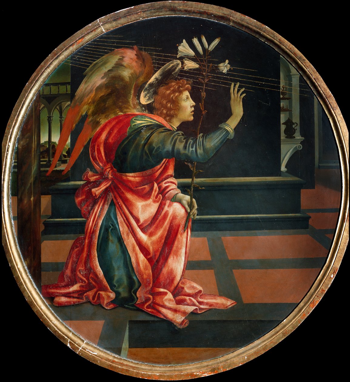 Angyali üdvözlet, 1483 (olaj, falemez) alkotó: Filippino Lippi