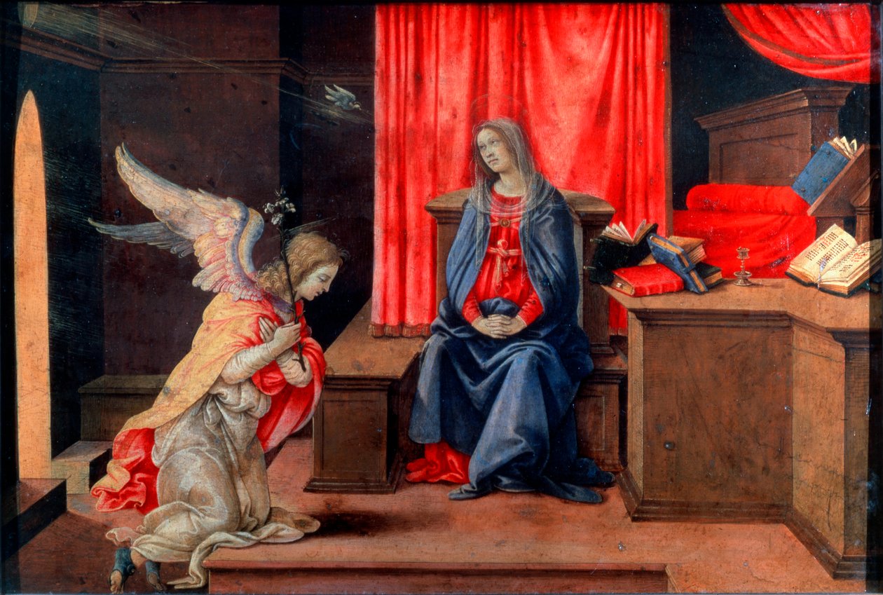 Angyali üdvözlet, 1490-es évek eleje alkotó: Filippino Lippi