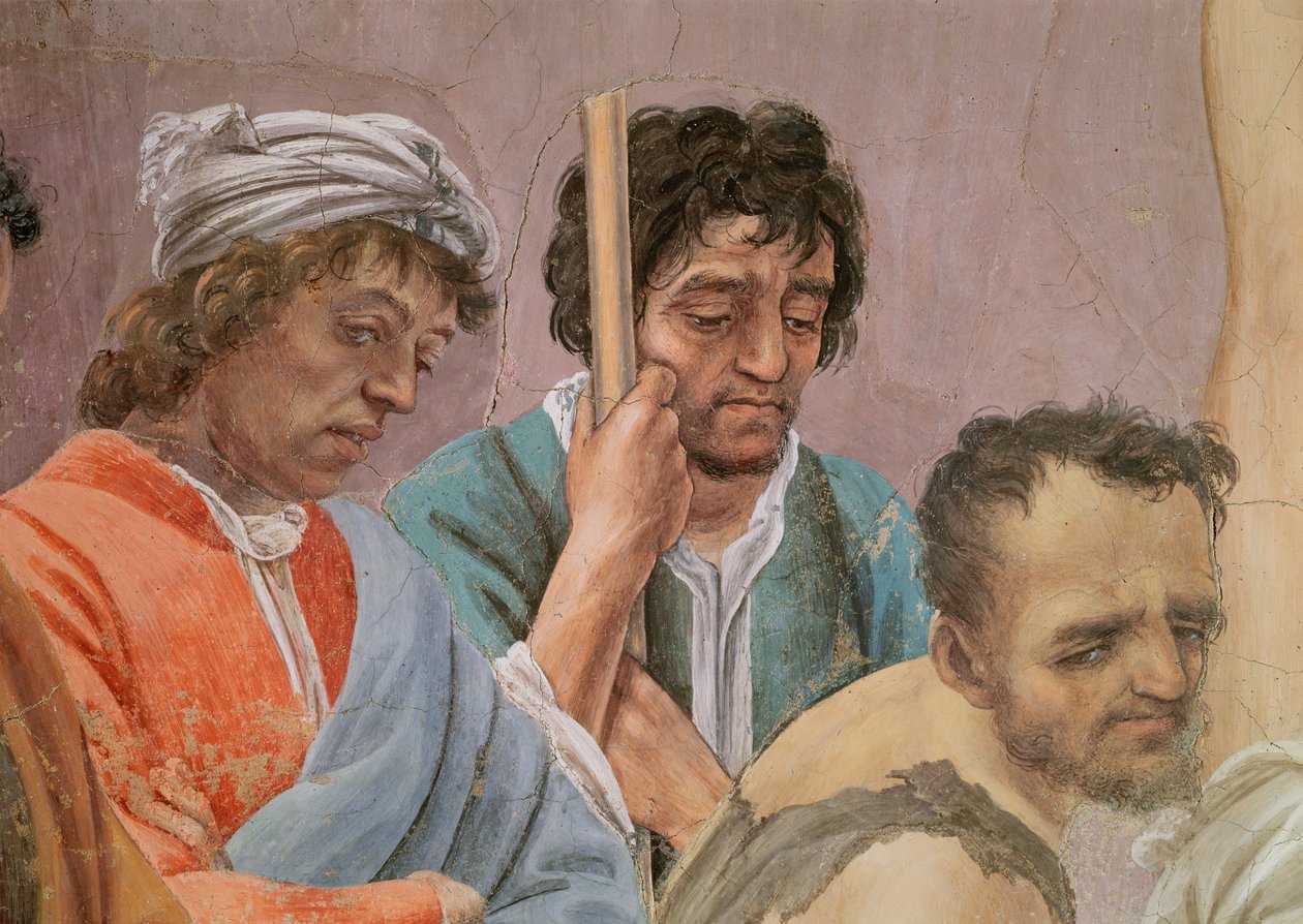 A vita Simon Magóval, és Szent Péter keresztre feszítése, 1480 körül alkotó: Filippino Lippi