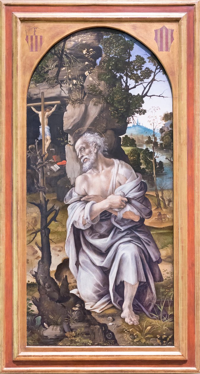 A bűnbánó szent Jeromos alkotó: Filippino Lippi