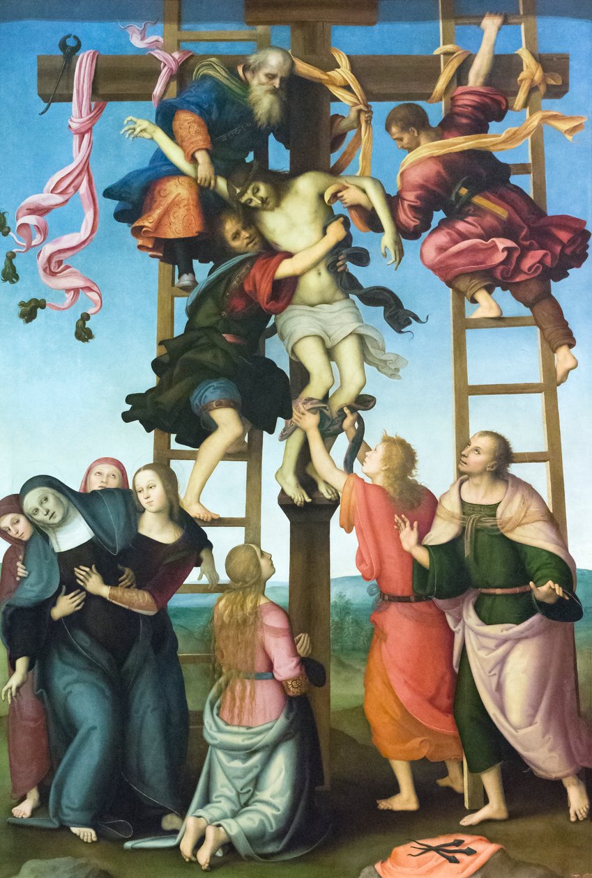 Lerakódás a keresztről alkotó: Filippino & Perugino Pietro (1446 1523) Lippi