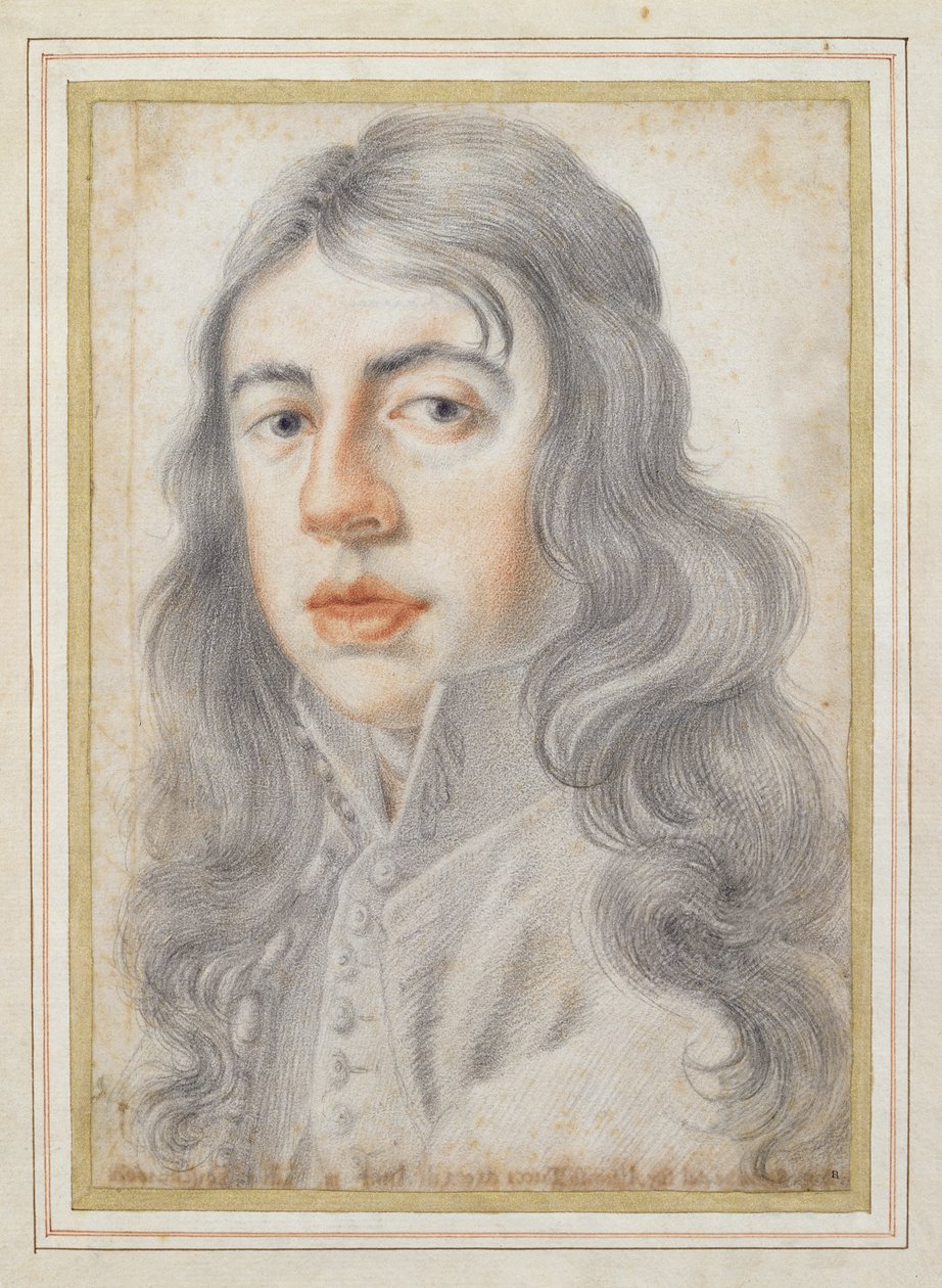 Signor Simone portréja, Signor Alfonso Tucci, 1660 (ceruza és piros kréta papíron) alkotó: Filippo Baldinucci