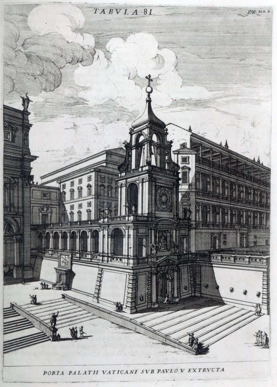 A Vatikán bejárati kapuja, 1696 alkotó: Filippo Bonanni