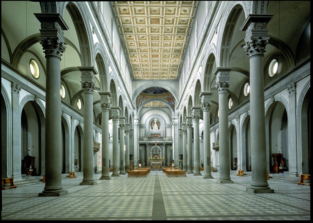 A templomhajó látképe, 1425-46 alkotó: Filippo Brunelleschi