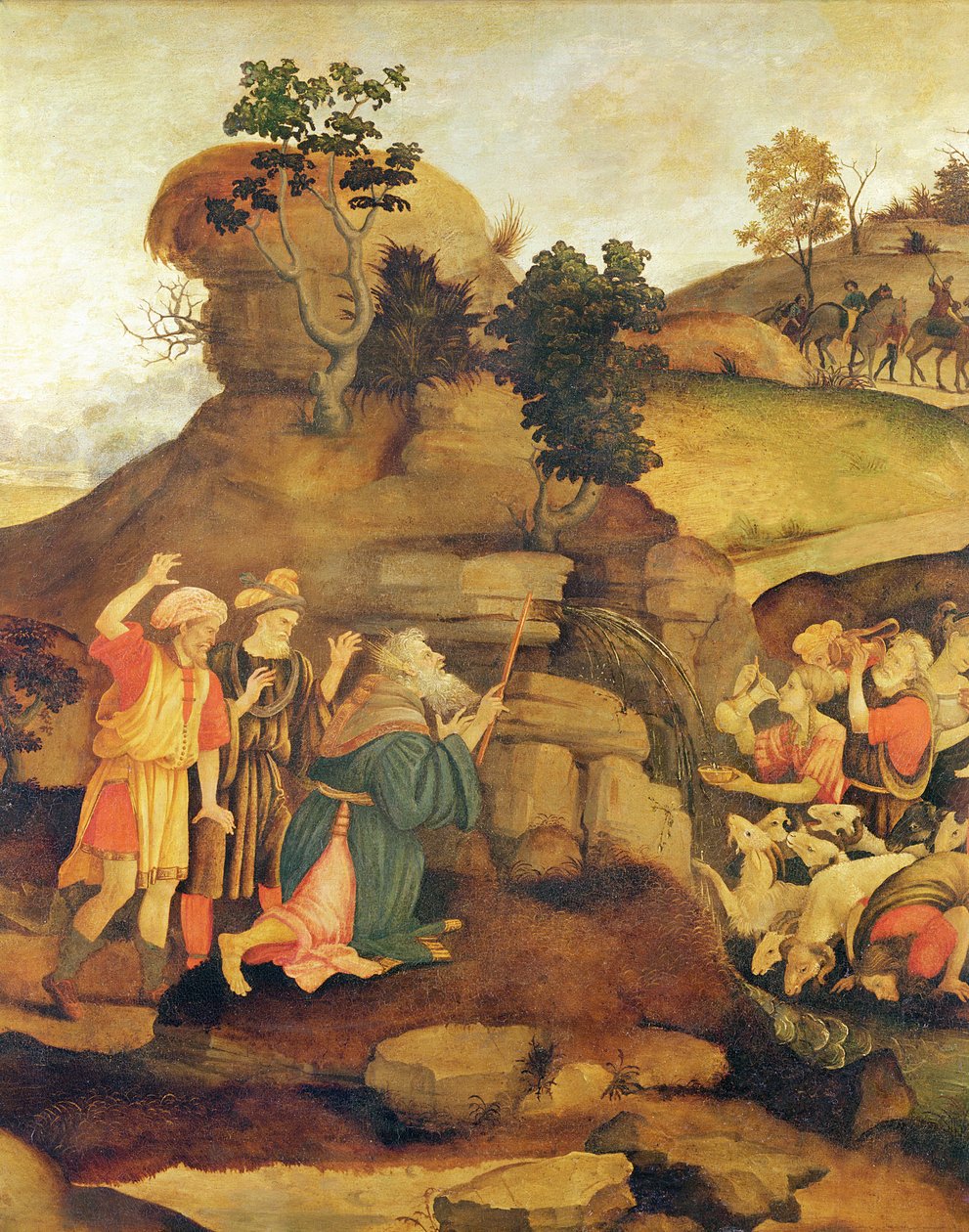 Mózes vizet hoz a sziklából, 1500 körül (részlet) alkotó: Fra Filippo Lippi