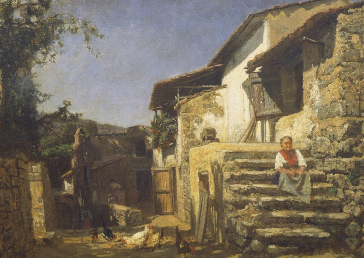 Tanyasi ház Sorrento alkotó: Filippo Palizzi