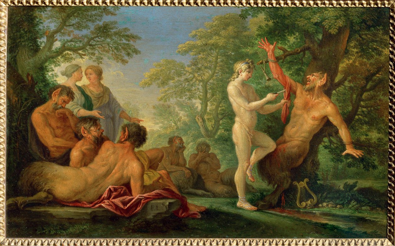 Le supplice de Marsyas - Marsyas büntetése, Réz ... alkotó: Filippo (circle of) Lauri