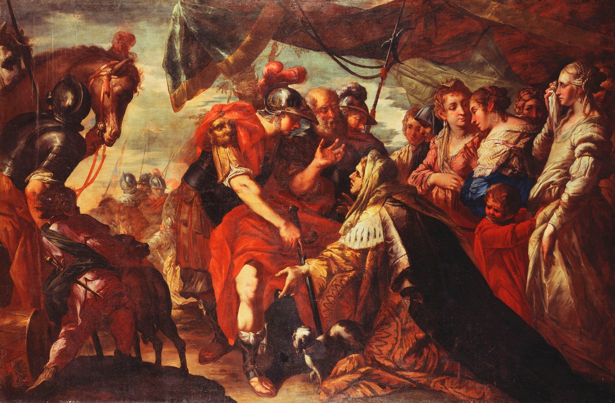 Coriolanust családja rávette, hogy emelje fel Róma ostromát, 1660-61 körül alkotó: Filippo Abbiati