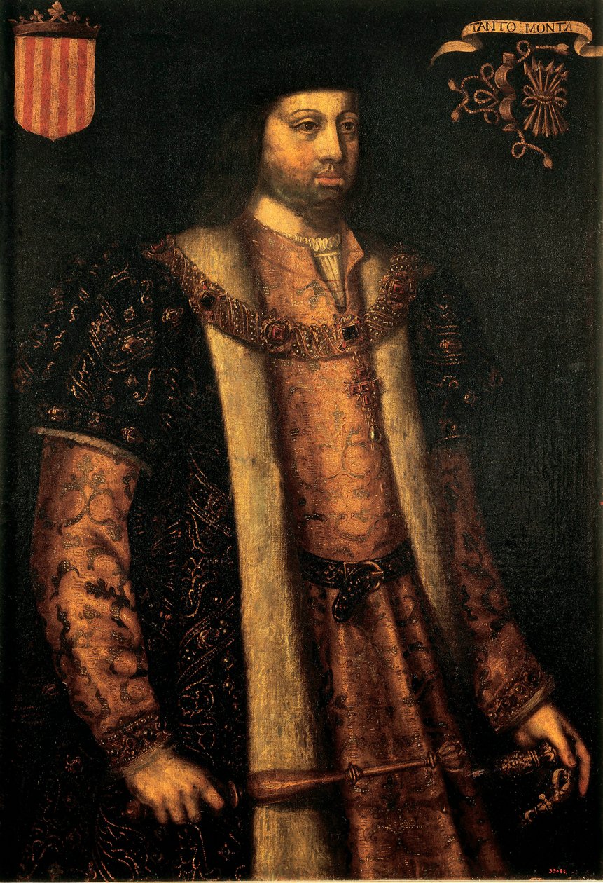 II. Ferdinánd Aragóniai katolikus király (1479-1516) portréja alkotó: Filippo Ariosto