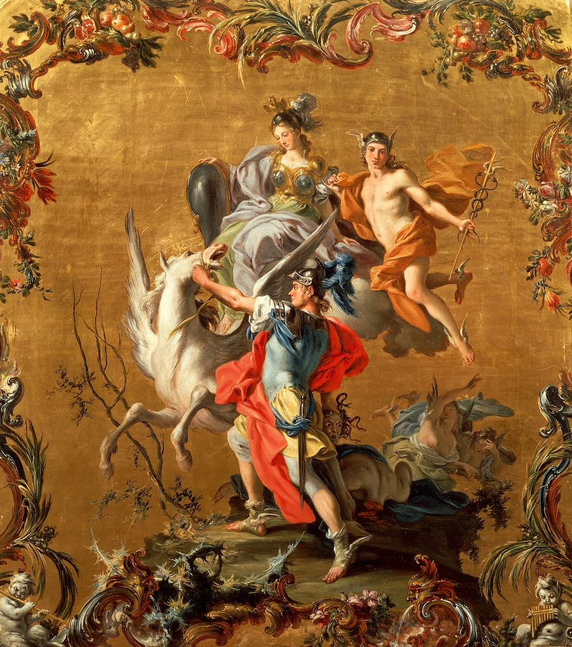Pegazus születése, Filippo Falciatore (aktív 1728-1768) alkotó: Filippo Falciatore