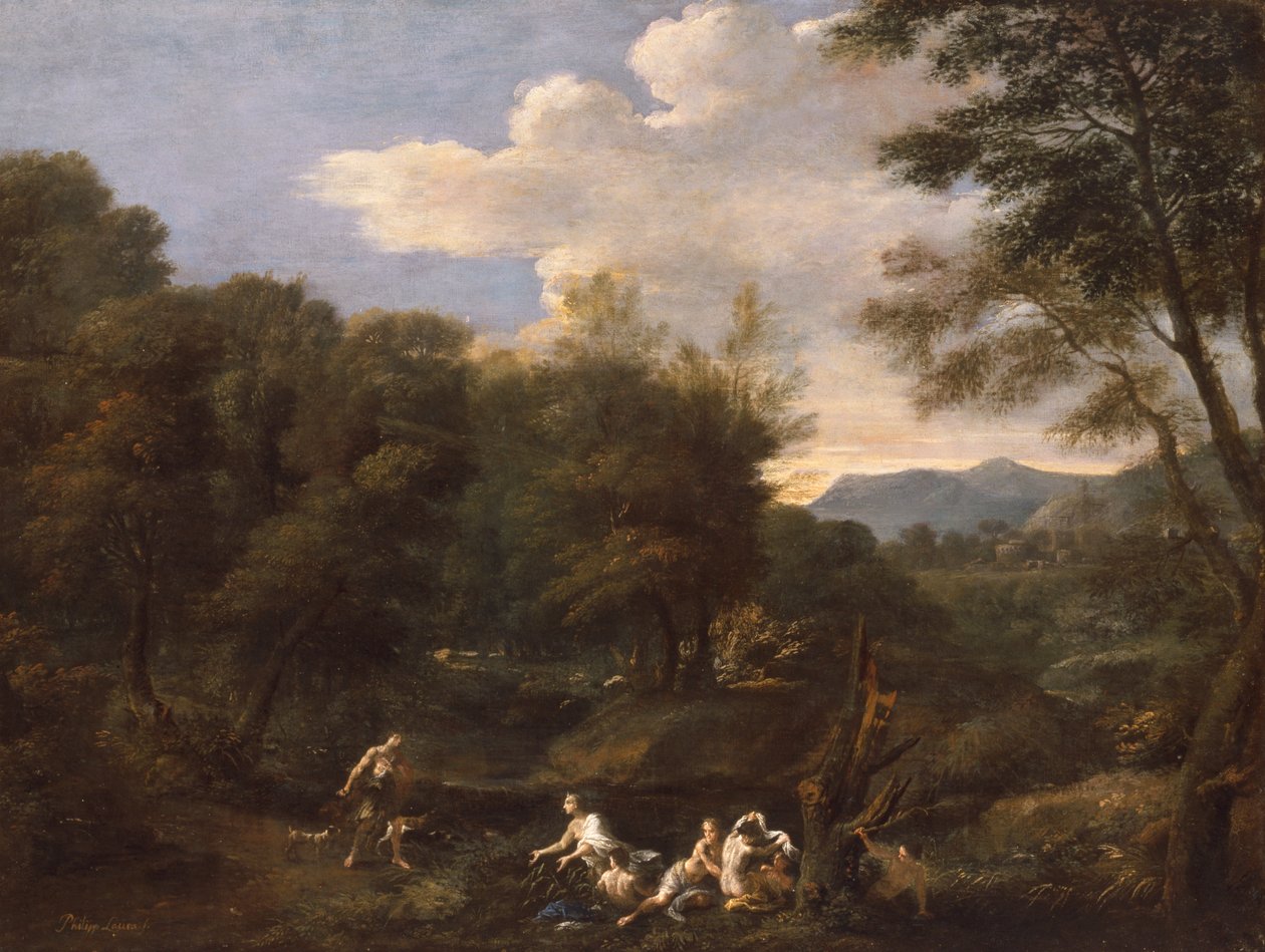 Diana és Actaeon (olaj, vászon) alkotó: Filippo Lauri
