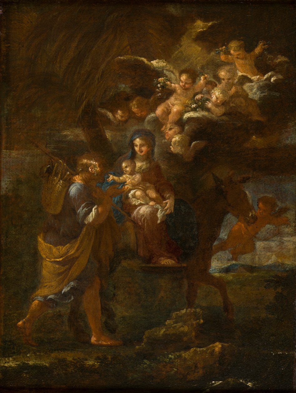 Repülés Egyiptomba, 1643-94 körül (olaj, vászon) alkotó: Filippo Lauri