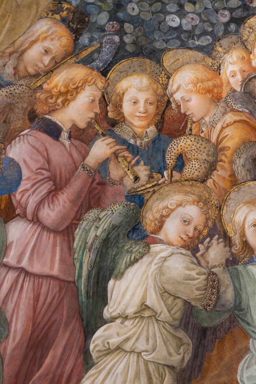 Angyal, Mária koronázásának részlete alkotó: Filippo Lippi
