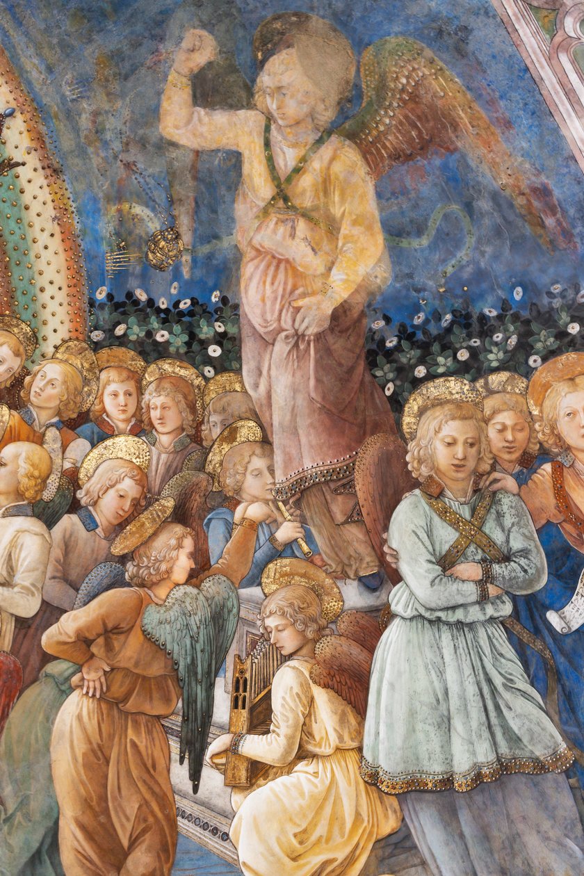 Angyalok, Mária koronázásának részlete alkotó: Filippo Lippi