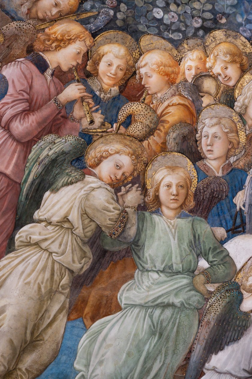 Angyalok, Mária koronázásának részlete alkotó: Filippo Lippi