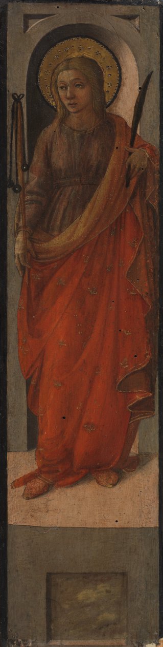 Női szent csapkodóval alkotó: Fra Filippo Lippi