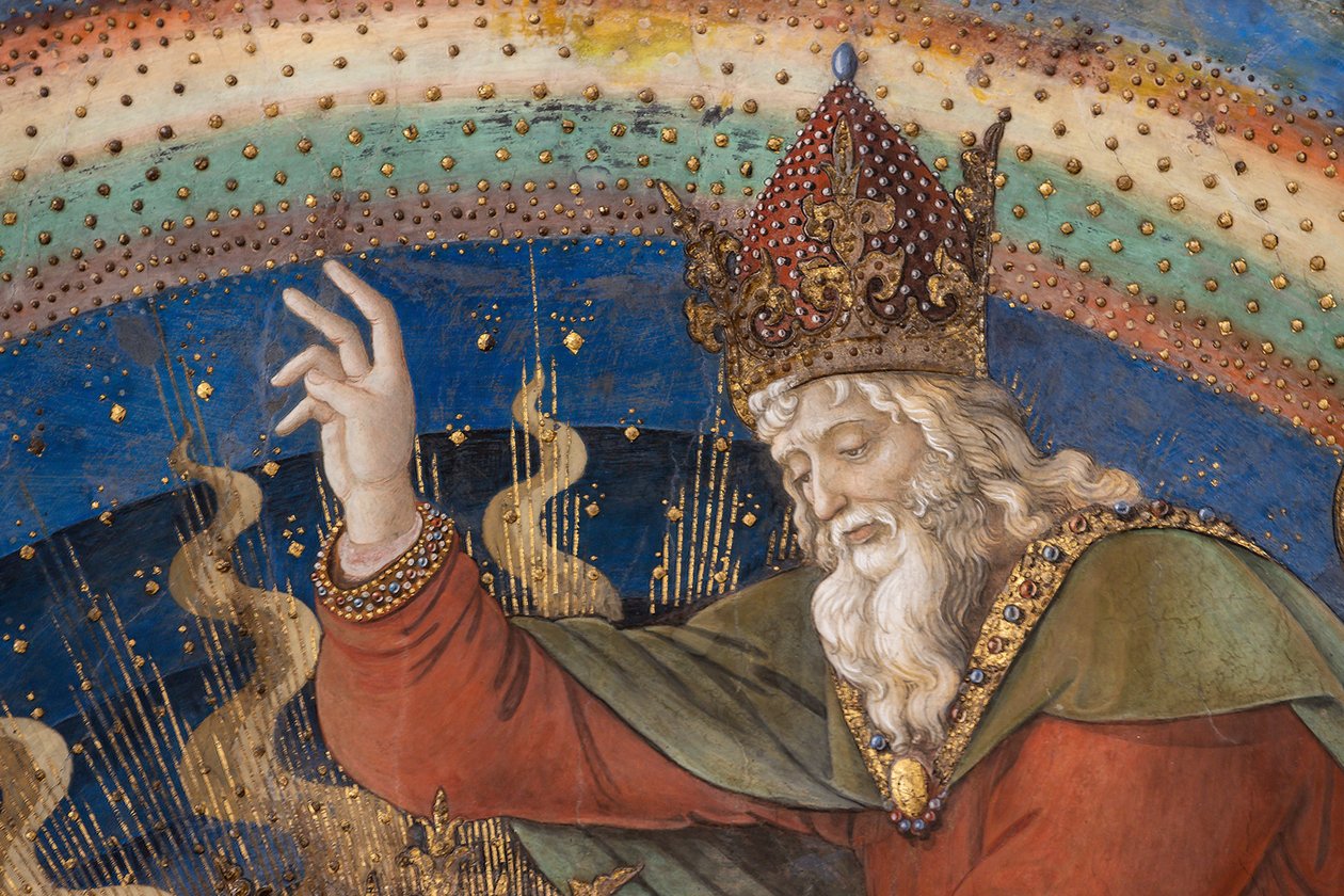 Isten, Mária koronázásának részlete alkotó: Filippo Lippi