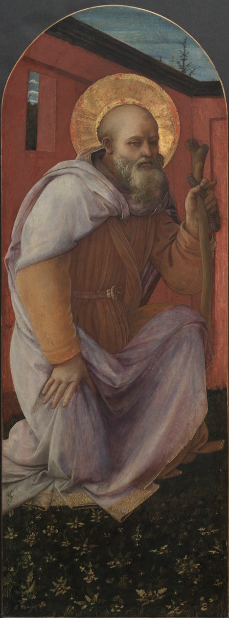 Panel egy triptichonról: Szent Antal apát alkotó: Filippo Lippi