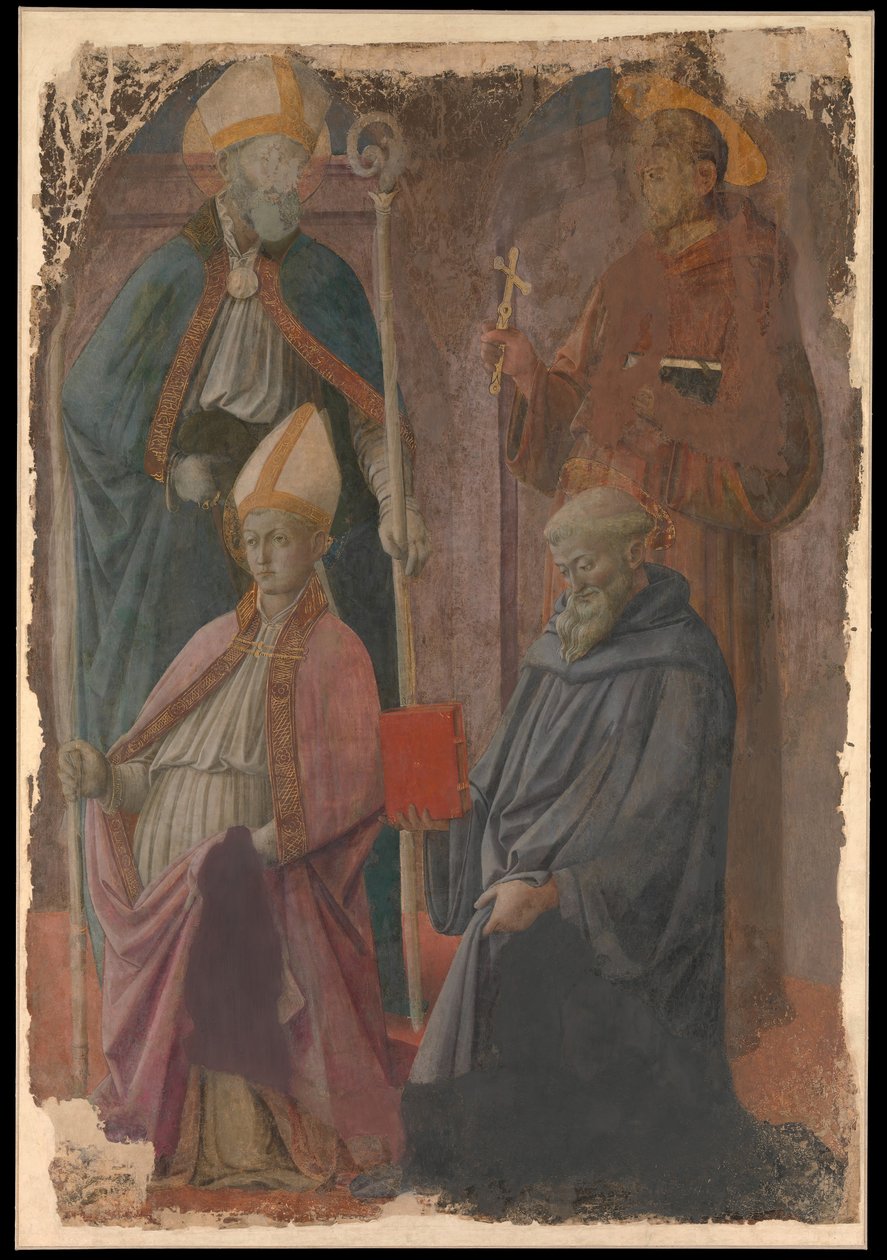 Szent Ágoston és Ferenc, a püspök Szent és Szent Benedek. alkotó: Filippo Lippi
