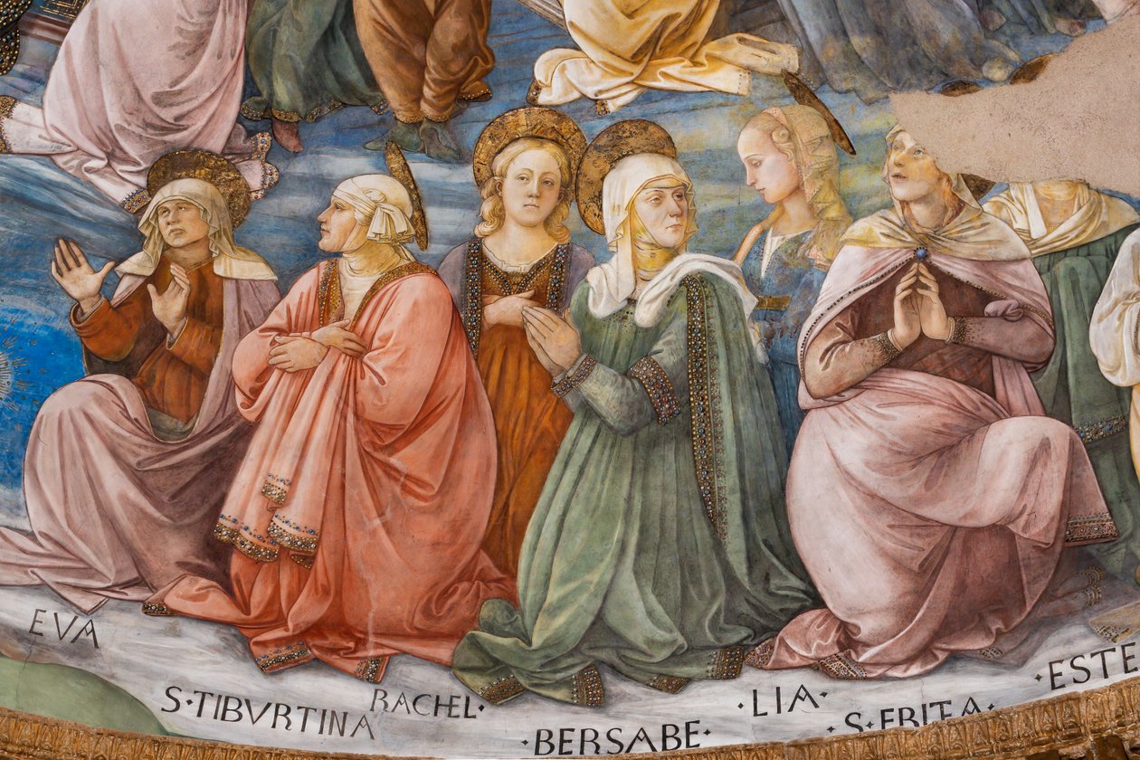 Szentek, Mária koronázásának részlete alkotó: Filippo Lippi